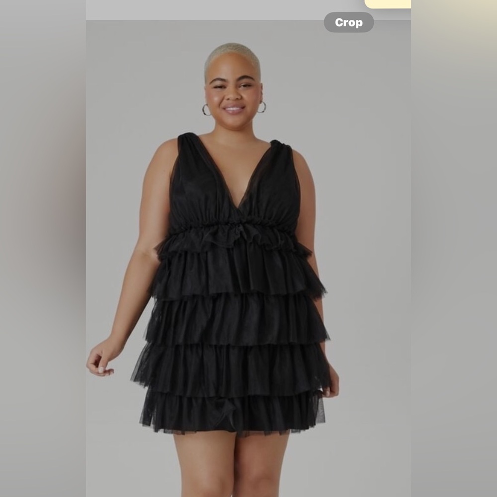 Elegant Black Tiered Dress